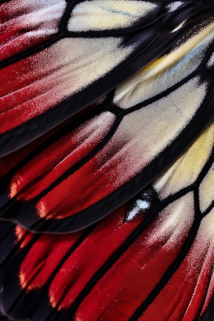 Free photo close up beautiful butterfly wing