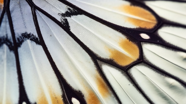 Free photo close up beautiful butterfly wing