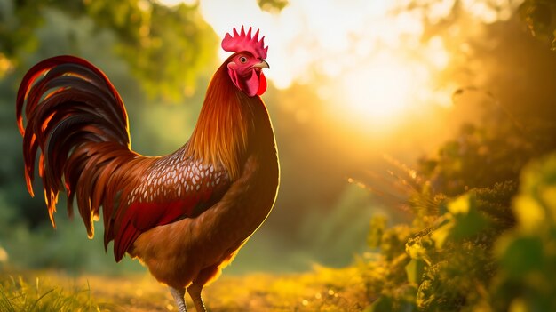 Close up on beautiful chicken