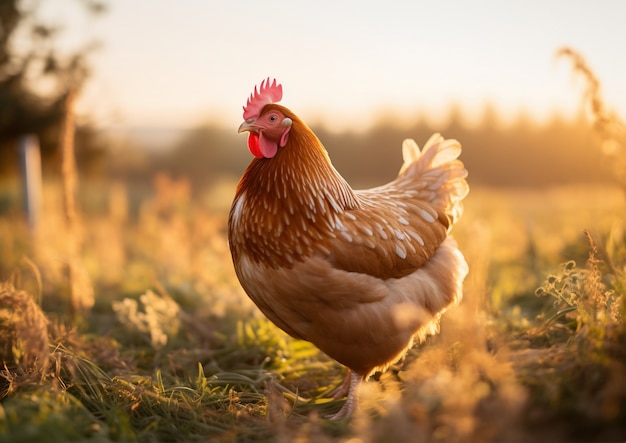 Close up on beautiful chicken