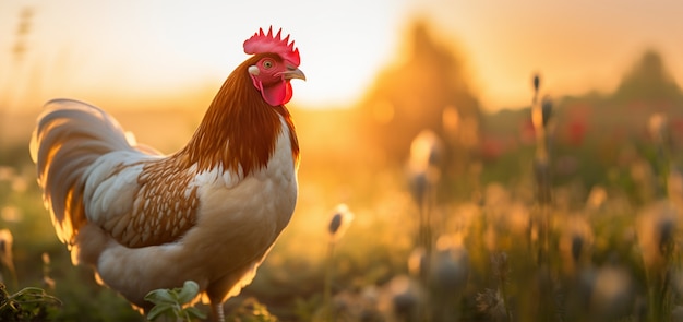 Close up on beautiful chicken