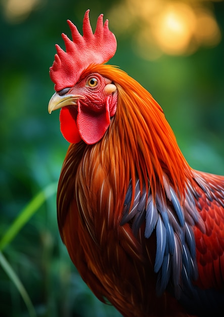 Close up on beautiful chicken