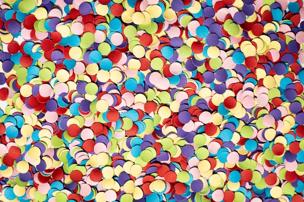 Close up on beautiful confetti