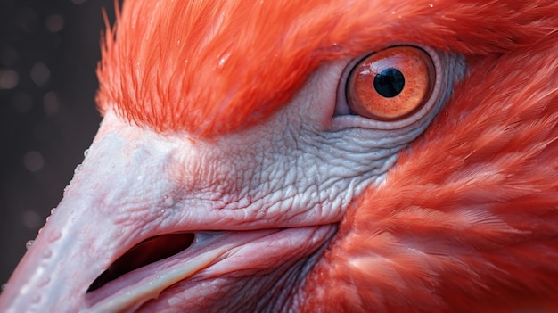 Free Photo close up on beautiful flamingo