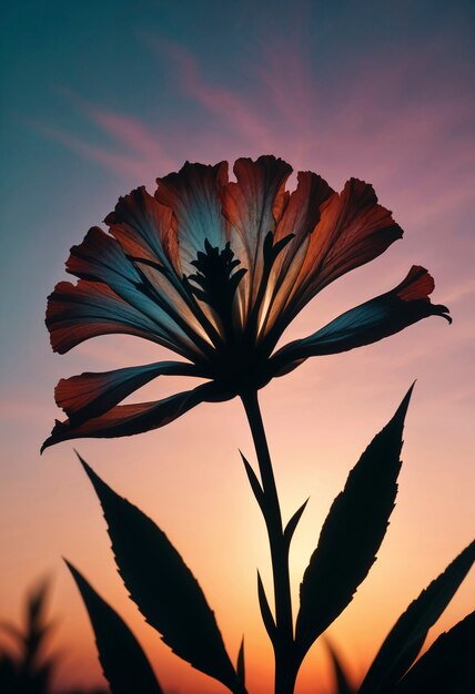 Close up on beautiful flower in nature