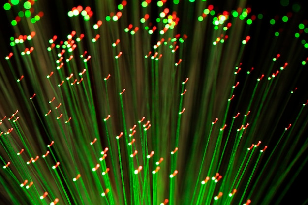 Free photo close up on beautiful optical fiber details