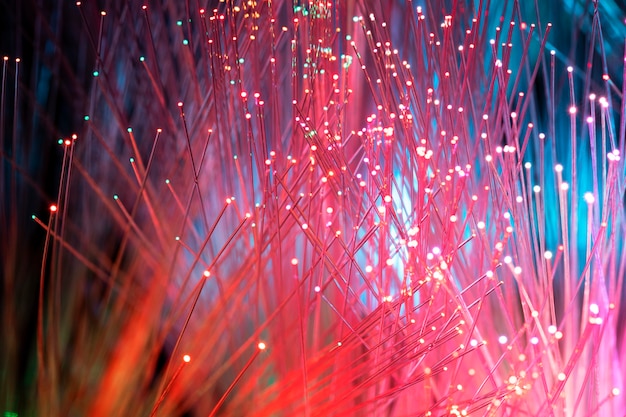 Free photo close up on beautiful optical fiber details