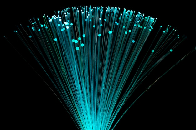 Free Photo close up on beautiful optical fiber details