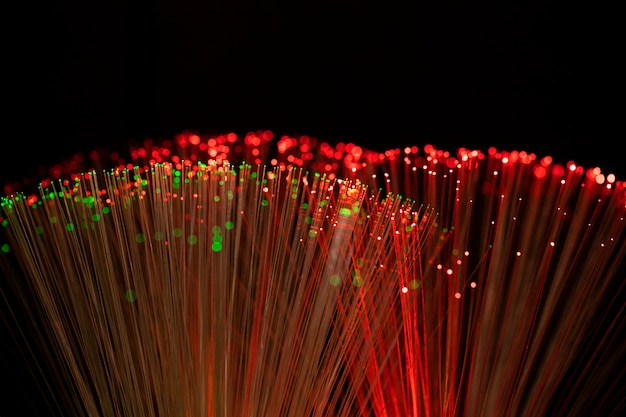 Free photo close up on beautiful optical fiber details