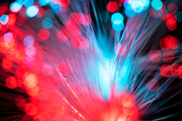 Free photo close up on beautiful optical fiber details