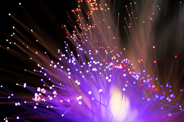 Free photo close up on beautiful optical fiber details