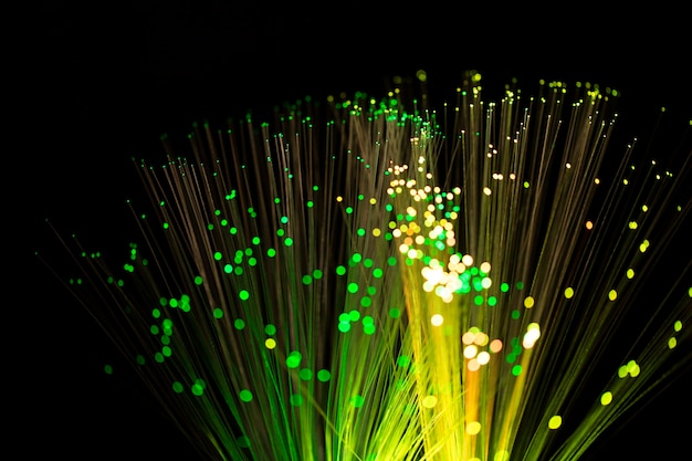 Free photo close up on beautiful optical fiber details