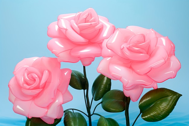 Free photo close up on beautiful pink roses