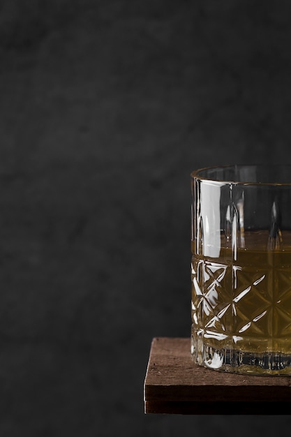 Close-up beverage on wooden table