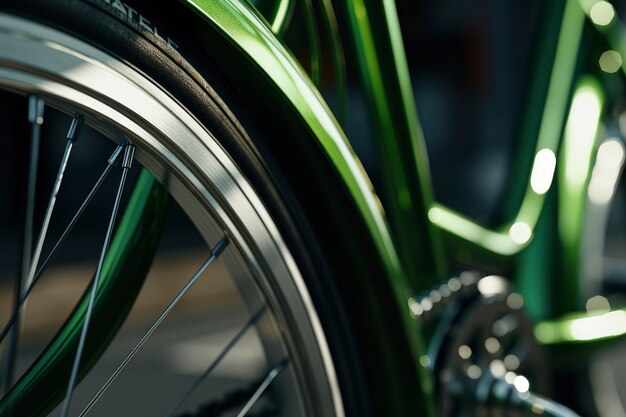 Close-up of bicycle details and parts