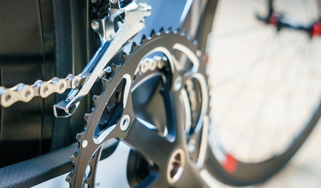 Close up of Bicycle gears