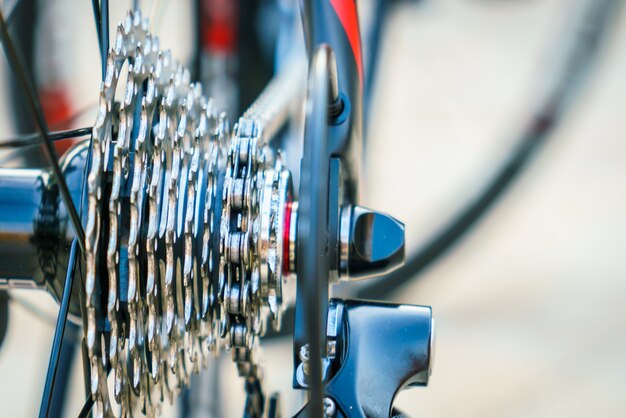 Close up of Bicycle gears