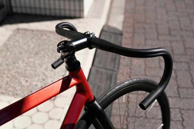 Close up bicycle outdoors