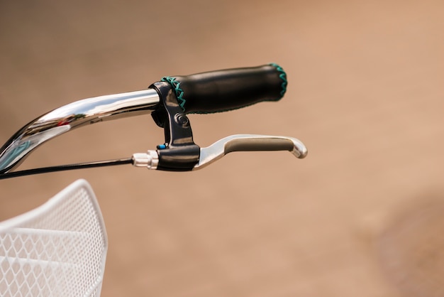 Free photo close-up of a bike brake handle