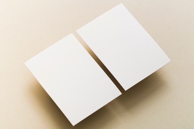 Free Photo close-up blank business cards concept