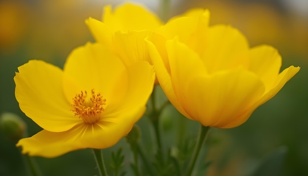 Free photo close up on blooming flower in nature