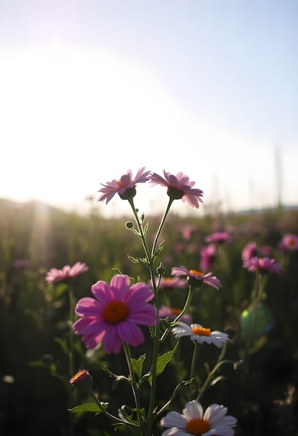 Free photo close up on blooming flower in nature