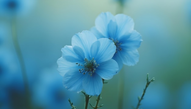 Free Photo close up on blooming flower in nature