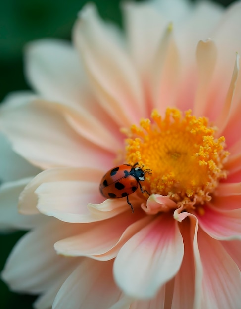 Free Photo close up on blooming flower in nature