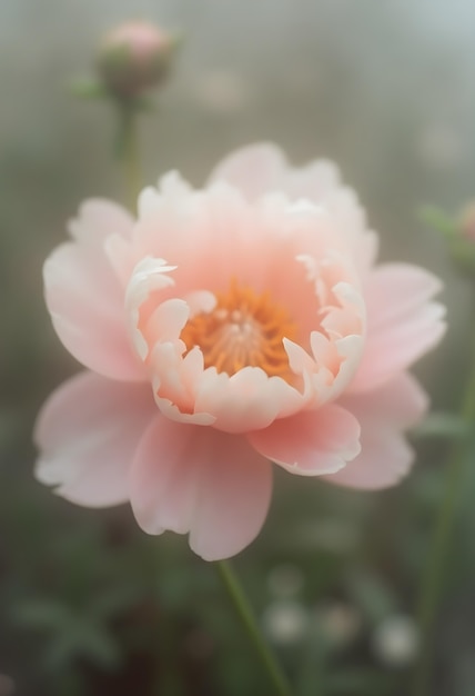 Close up on blooming flower in nature