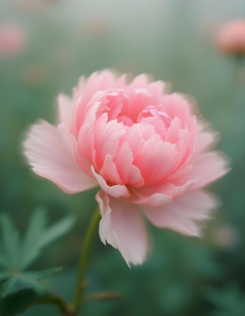 Close up on blooming flower in nature