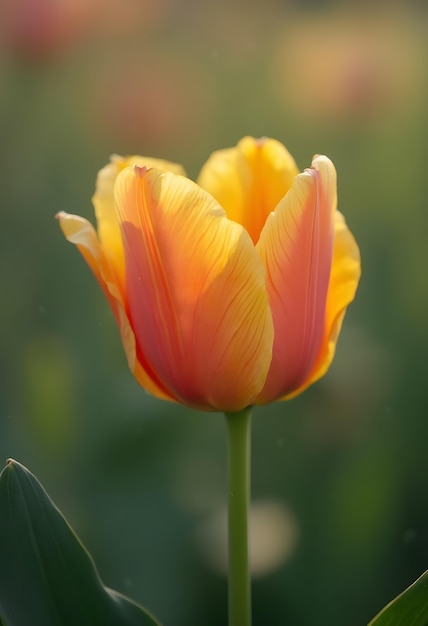 Free Photo close up on blooming flower in nature