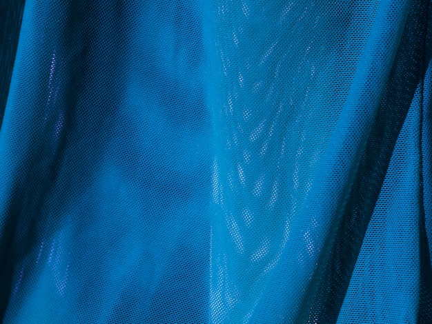 Free photo close-up blue material texture