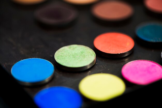 Close-up bright eyeshadows