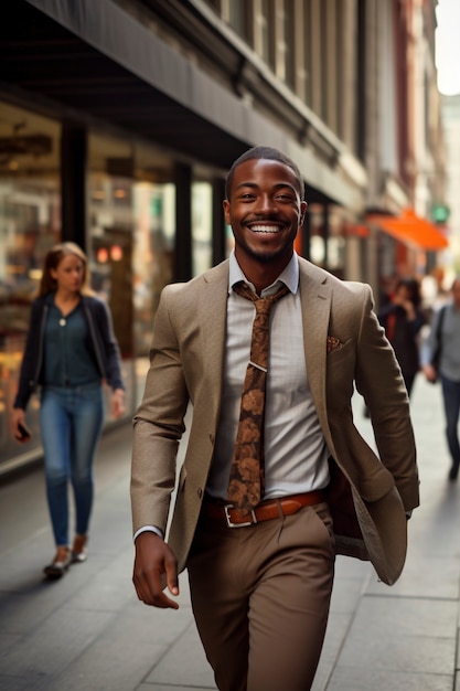 Close up on businessman smiling