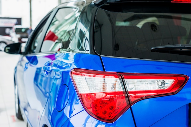 Close up of car in dealership