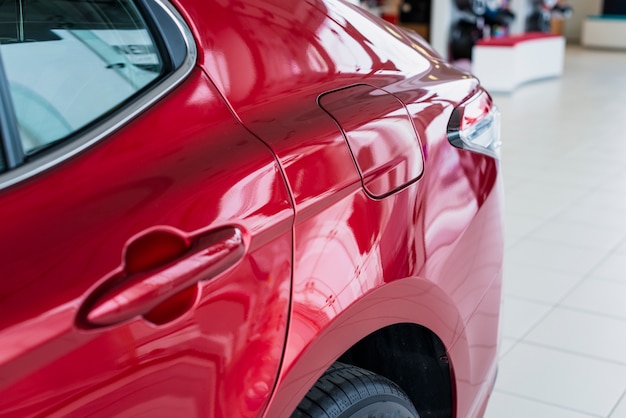 Free Photo close up of car in dealership