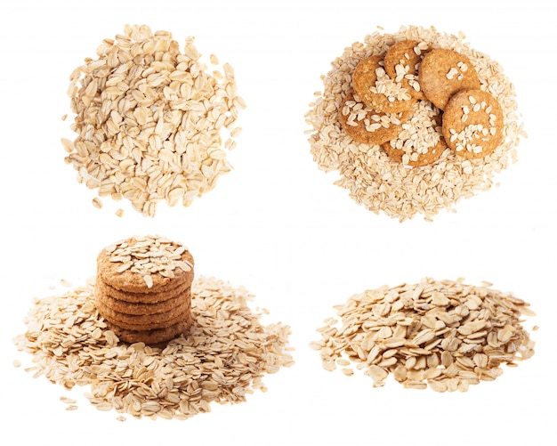 Free photo close-up of cereals and biscuits