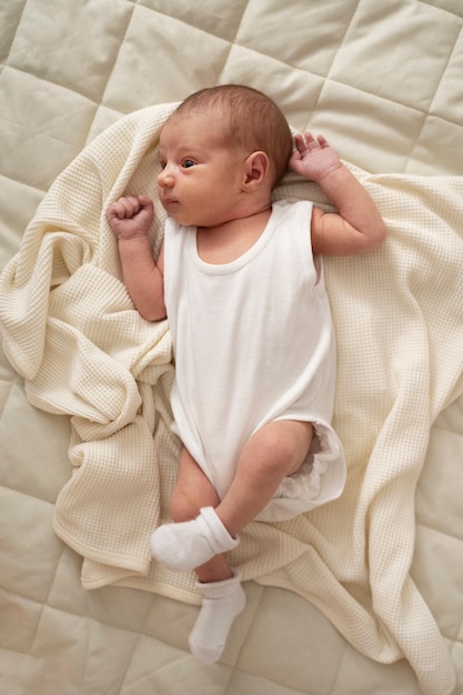 Close up on child resting after breast feeding