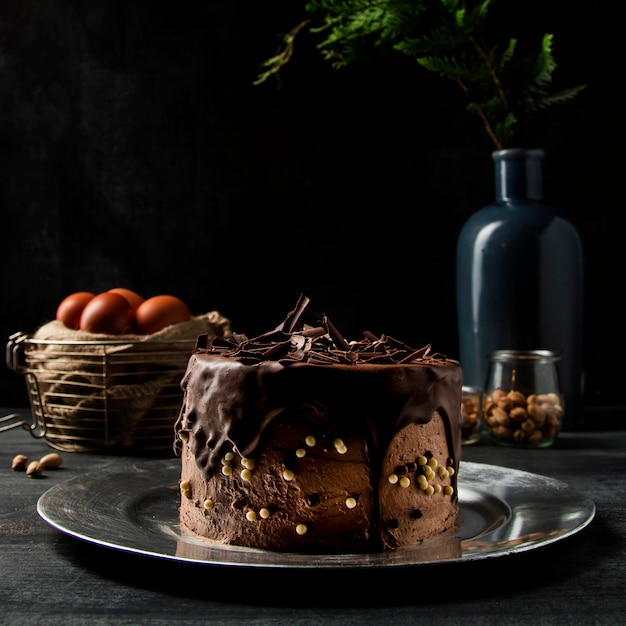 Close-up chocolate cake