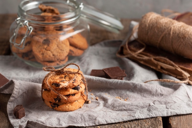 Close-up chocolate cookies