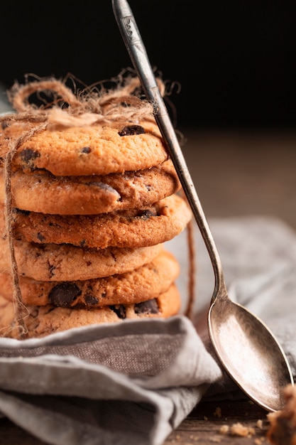 Close-up chocolate cookies