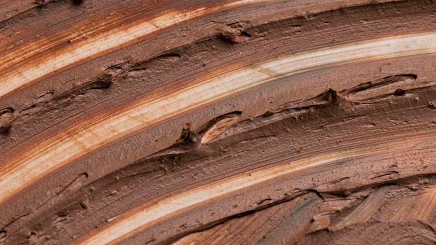 Free Photo close up of clay pot texture