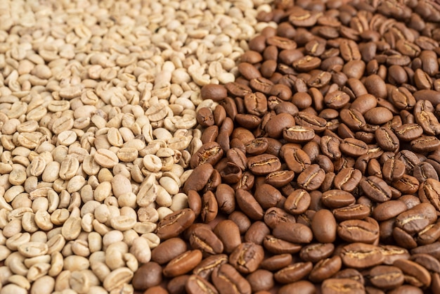 Close up coffee beans