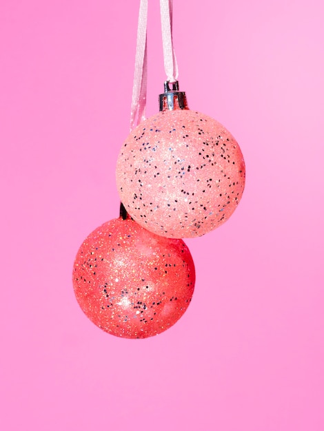 Free Photo close-up colorful decoration balls