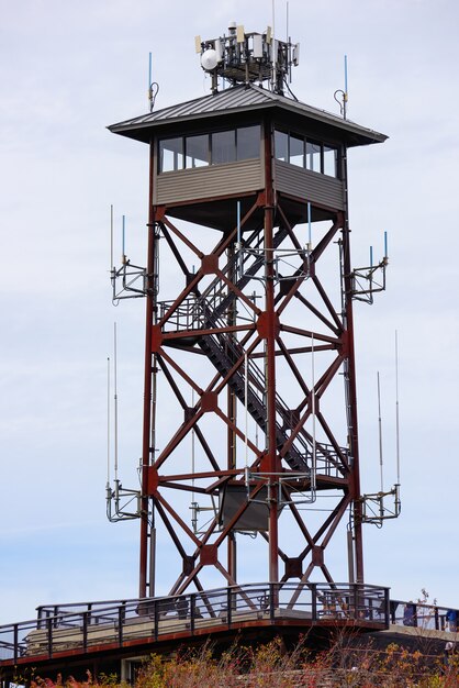 Close up of a communication tower