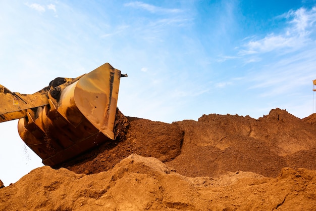 Free Photo close-up of a construction site excavator