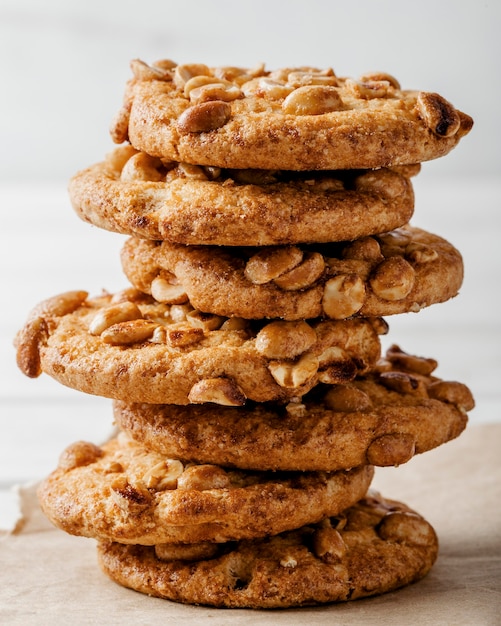 close up cookies with nuts