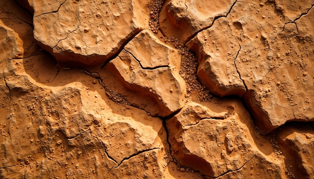 Free Photo close up on cracked earth from drought