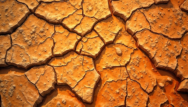 Free Photo close up on cracked earth from drought