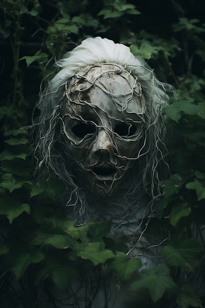 Free photo close up on creepy forest creature